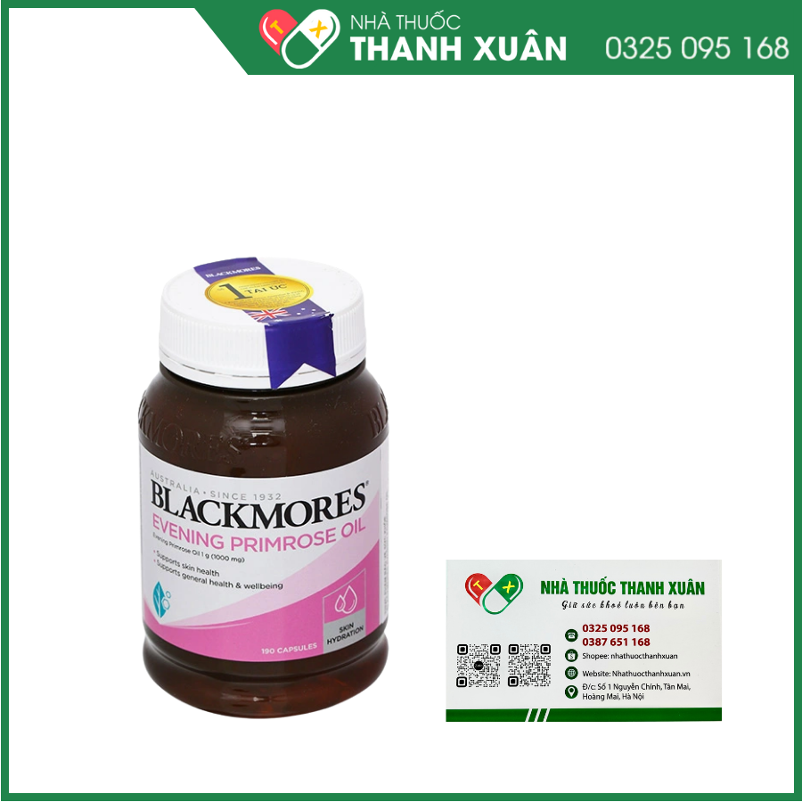Blackmores Evening Primrose Oil - Hỗ trợ làn da khỏe mạnh, dưỡng ẩm da